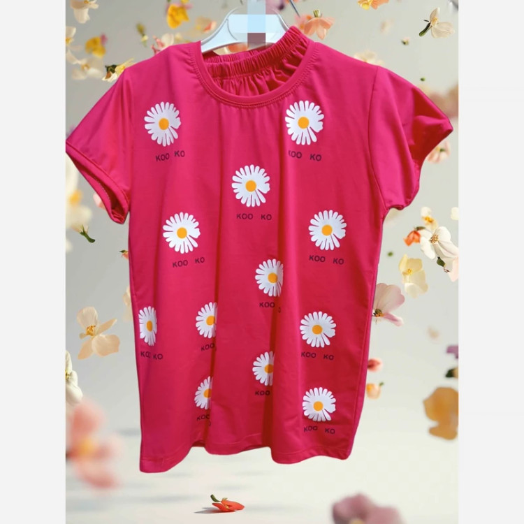 قیمت تیشرت شلوارک طرح بابونه