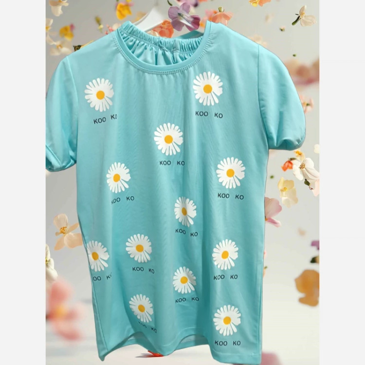 تیشرت شلوارک دخترانه بابونه