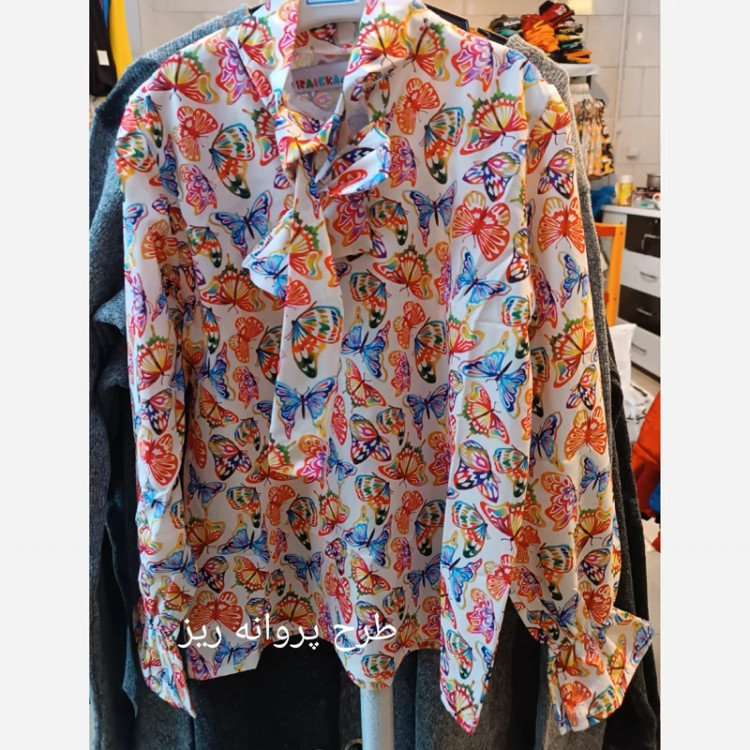 مشخصات شومیز دخترانه بوگاتی طرح پروانه