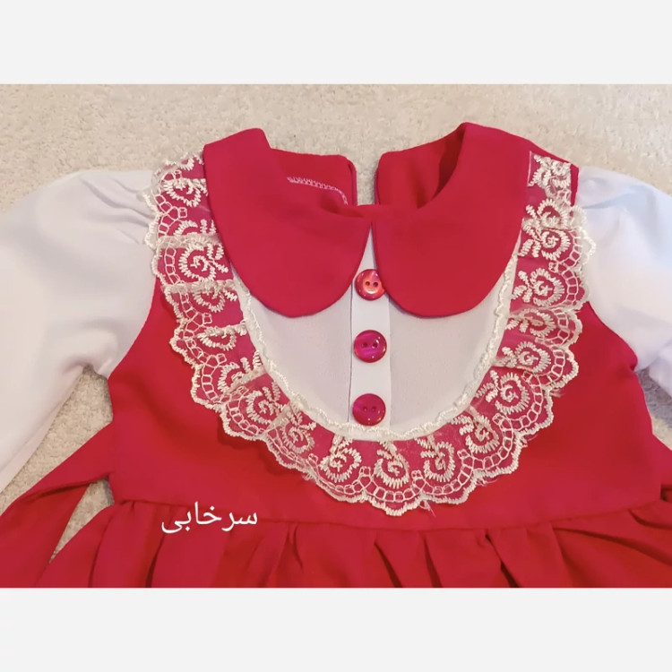 سارافون دخترانه سرخابی رنگ