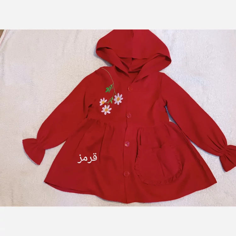 سارافون دخترانه قرمز رنگ