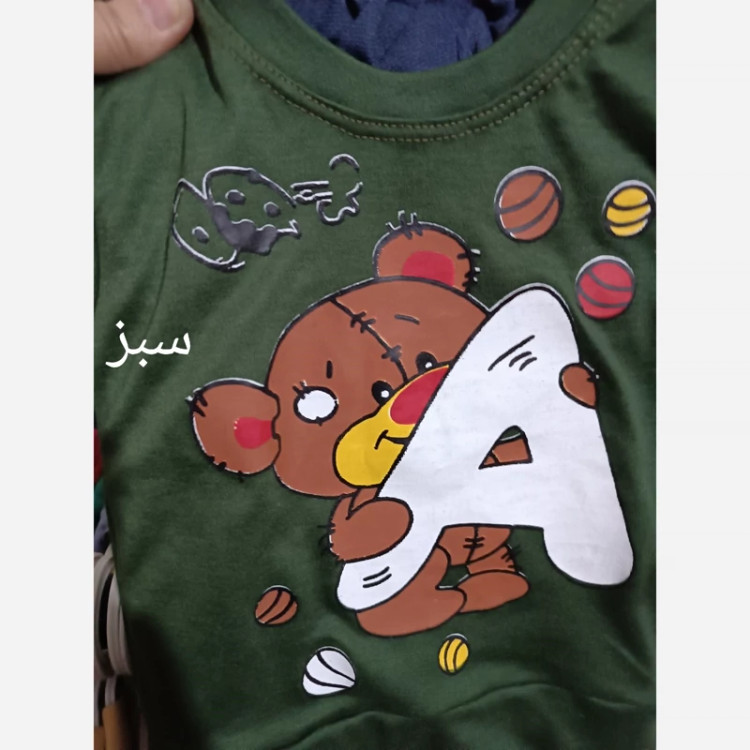 لباس پسرانه تیشرت شلوارک پسرانه جنس پلی استر
