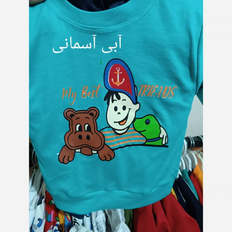 لباس پسرانه تیشرت شلوارک پسرانه جنس پلی استر