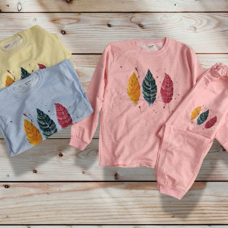 بلوز شلوار دخترانه ملانژ