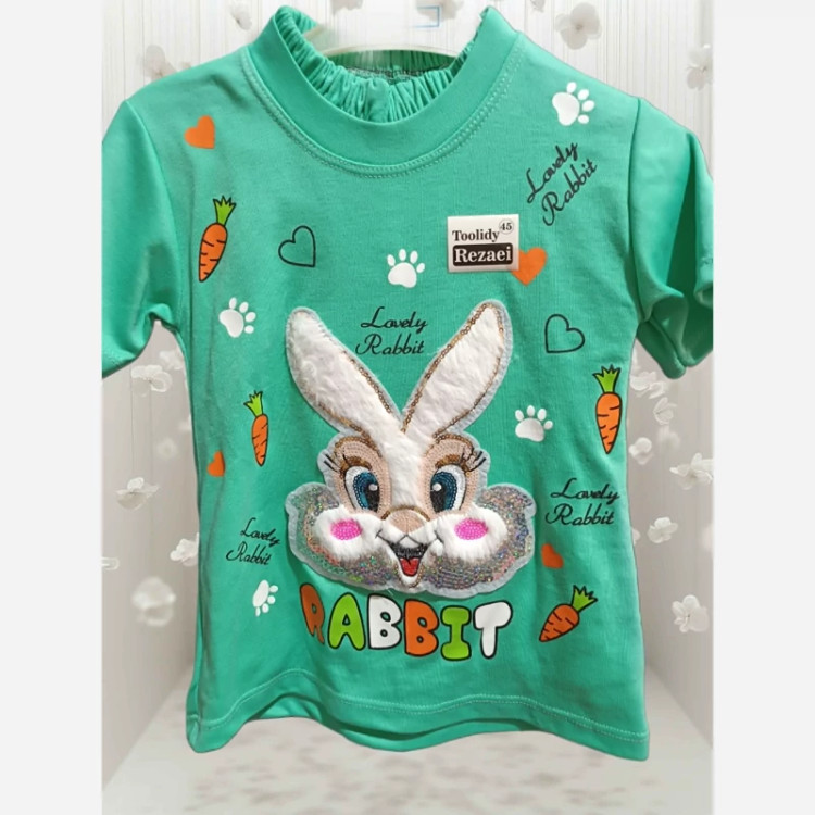 تیشرت شلوارک دخترانه پنبه و پلی استر