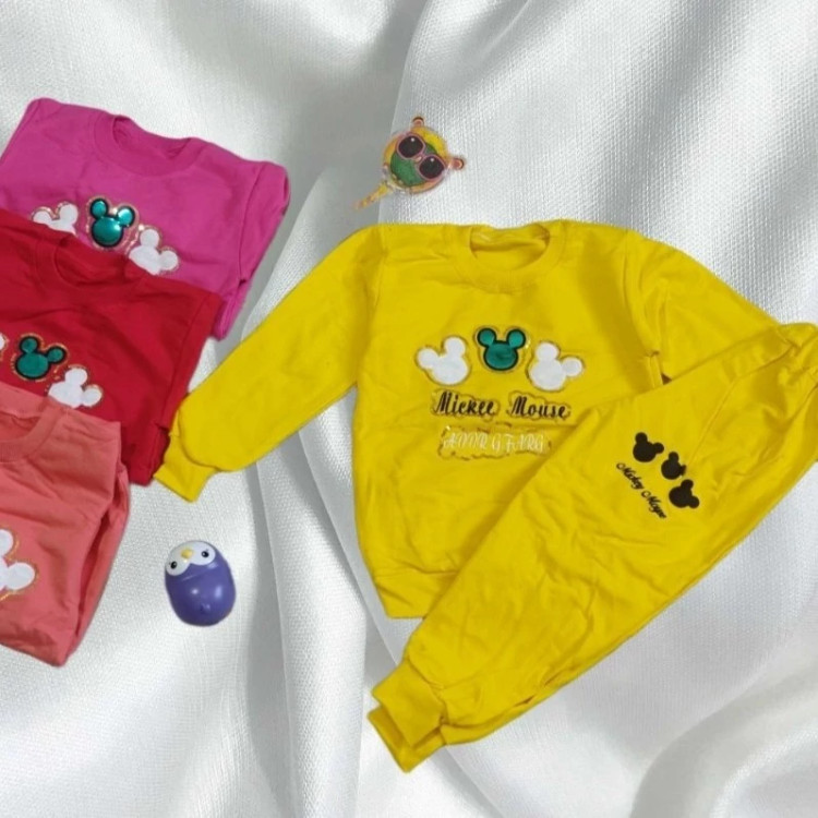 بلوز شلوار دخترانه زرد رنگ