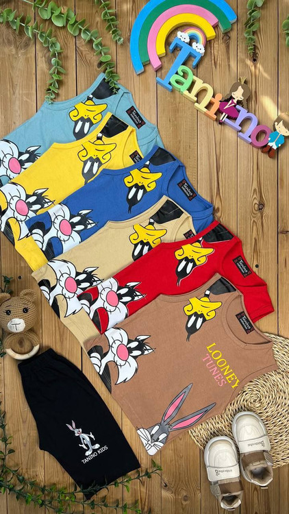 تیشرت شلوارک پسرانه طرح حیوانات