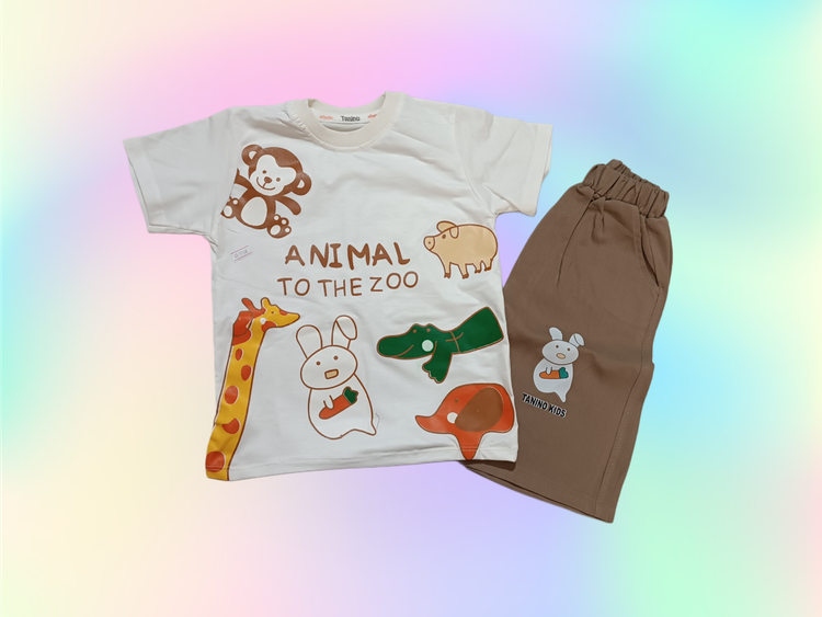 تیشرت شلوارک پسرانه جنس پنبه