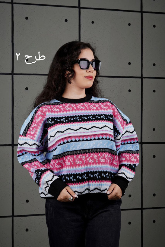لباس گرم زنانه بافت سرخپوستی