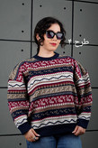 لباس گرم زنانه بافت سرخپوستی