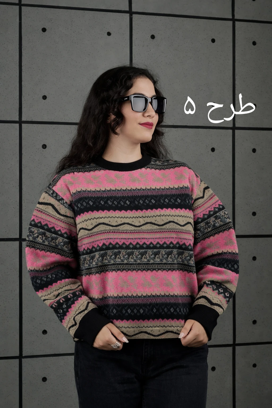 لباس گرم زنانه بافت سرخپوستی