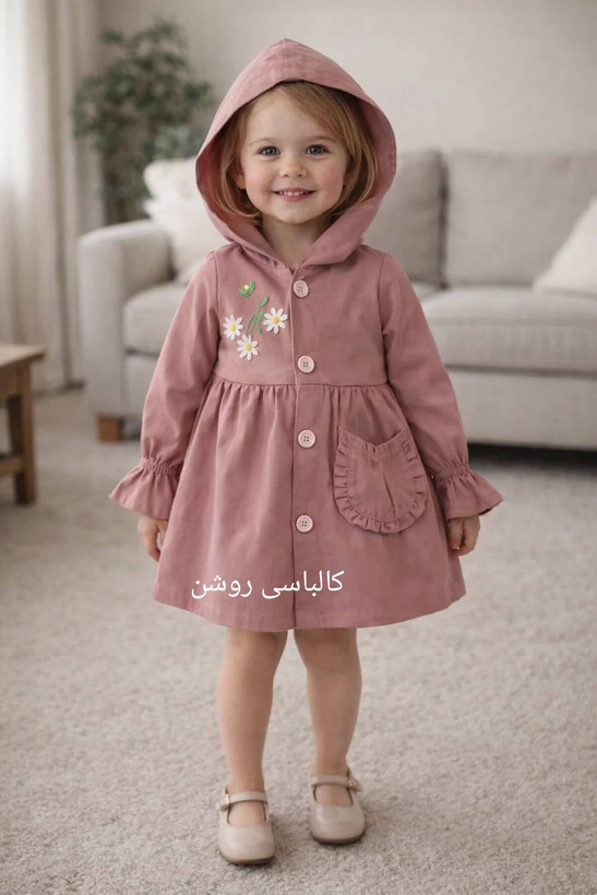 لباس دخترانه سارافون دخترانه گلدوزی جنس میکرو